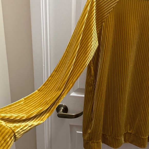 MTS Gold Ribbed Velvet Top - Picture 2 of 7